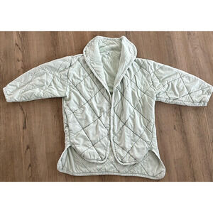 Urban Outfitters Out From Under Aurora Quilted Open Jacket Mint Green XS/S Cozy